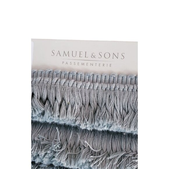 Samuel & Sons 5 Yards Printemps Brush Fringe Ice 2" Woven Tassel Finishing Trim - Picture 5 of 9